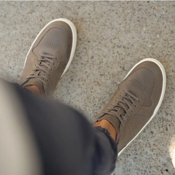 Nisolo Beto GoTo Court Men's Grey Sneakers - Size 11.5 - Picture 2 of 8